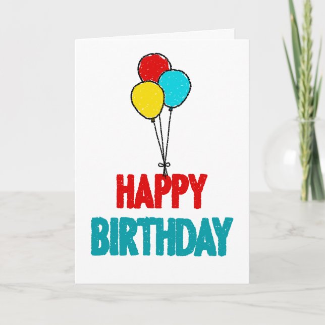 simple happy birthday greeting card (Front)
