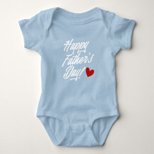 Simple Happy Father's Day Calligraphy   Bodysuit