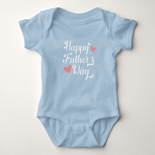 Simple Happy Father's Day Calligraphy   Bodysuit