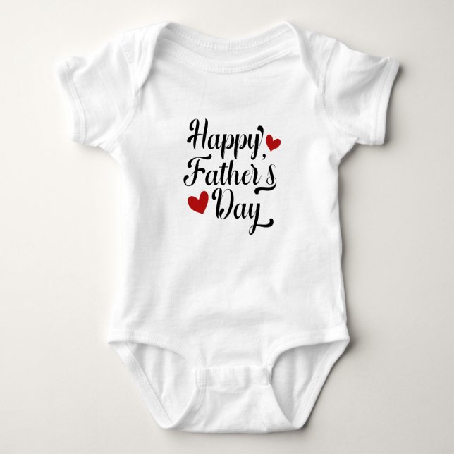 Simple Happy Father's Day Calligraphy | Bodysuit (Front)