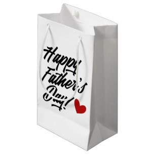 Simple Happy Father's Day Calligraphy Gift Bag