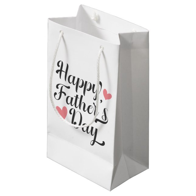 Simple Happy Father's Day Calligraphy | Gift Bag (Front Angled)