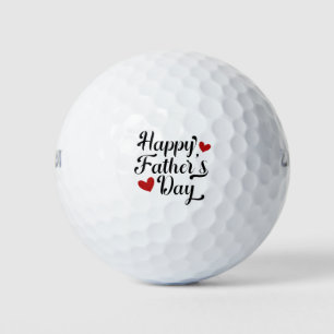 Simple Happy Father's Day Calligraphy Golf Balls