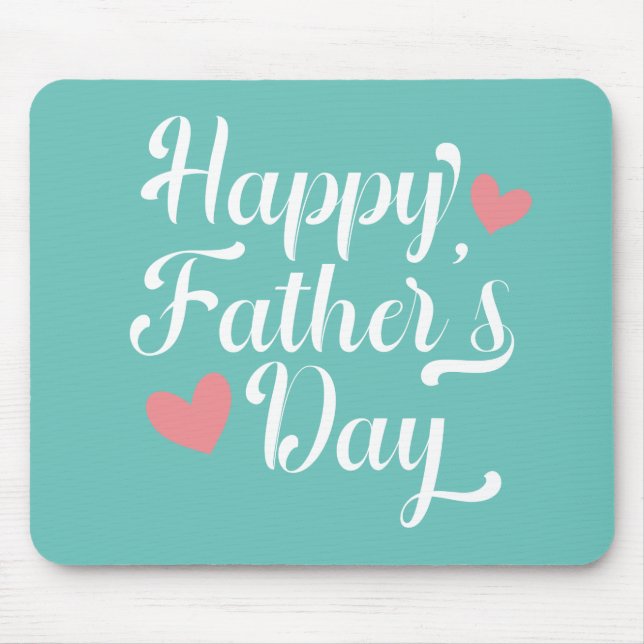 Simple Happy Father's Day Calligraphy | Mouse Pad (Front)