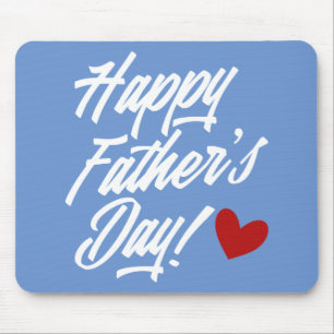 Simple Happy Father's Day Calligraphy   Mouse Pad