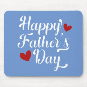 Simple Happy Father's Day Calligraphy Mouse Pad