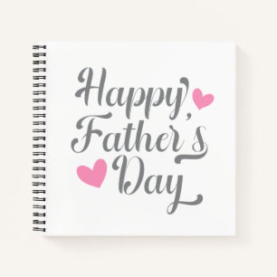 Simple Happy Father's Day Calligraphy Notebook