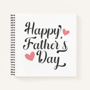 Simple Happy Father's Day Calligraphy Notebook