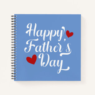 Simple Happy Father's Day Calligraphy   Notebook