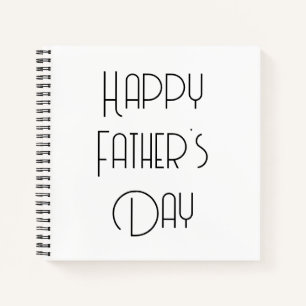 Simple Happy Father's Day Calligraphy Notebook