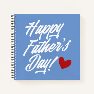 Simple Happy Father's Day Calligraphy Notebook