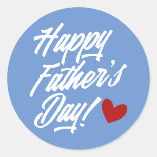 Simple Happy Father's Day Calligraphy   Sticker