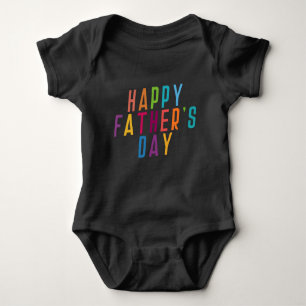 Simple Happy Father's Day Typography   Bodysuit