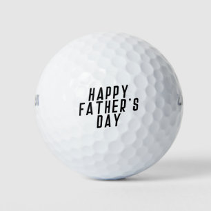 Simple Happy Father's Day Typography Golf Balls