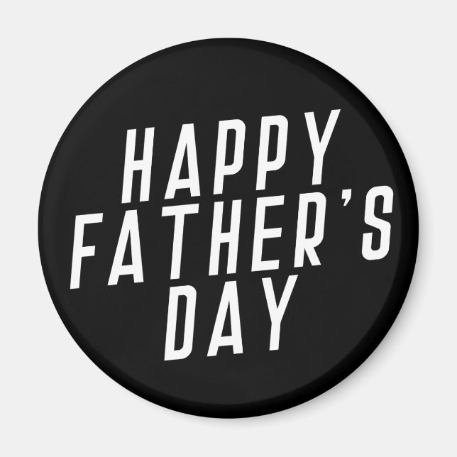 Simple Happy Father's Day Typography | Magnet (Front)