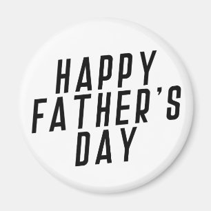 Simple Happy Father's Day Typography   Magnet