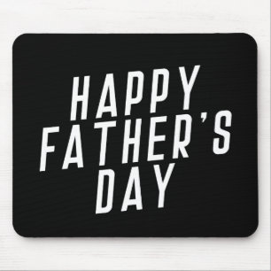 Simple Happy Father's Day Typography Mouse Pad
