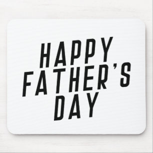 Simple Happy Father's Day Typography Mouse Pad