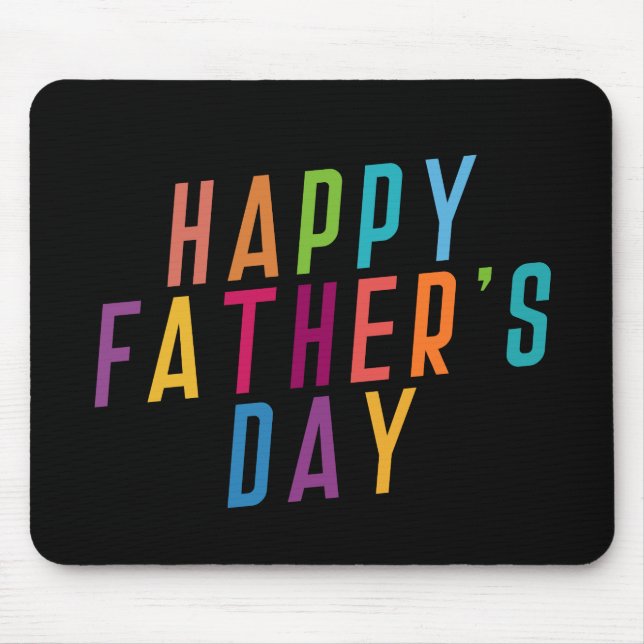 Simple Happy Father's Day Typography | Mouse Pad (Front)