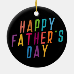 Simple Happy Father's Day Typography   Ornament