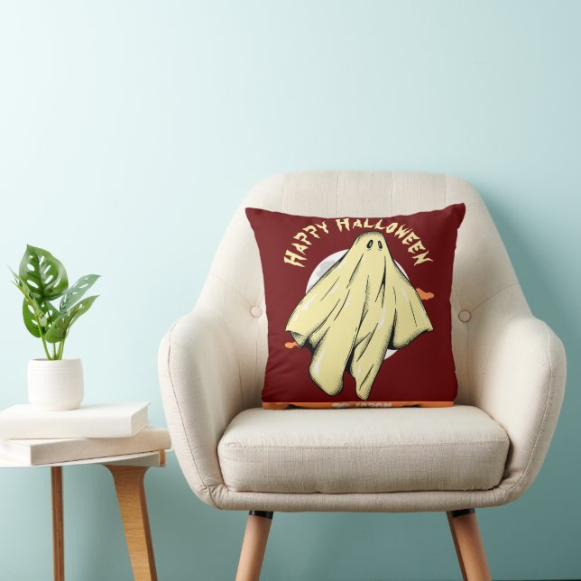 Simple Happy Halloween boo spooky ghost Cushion (Chair)