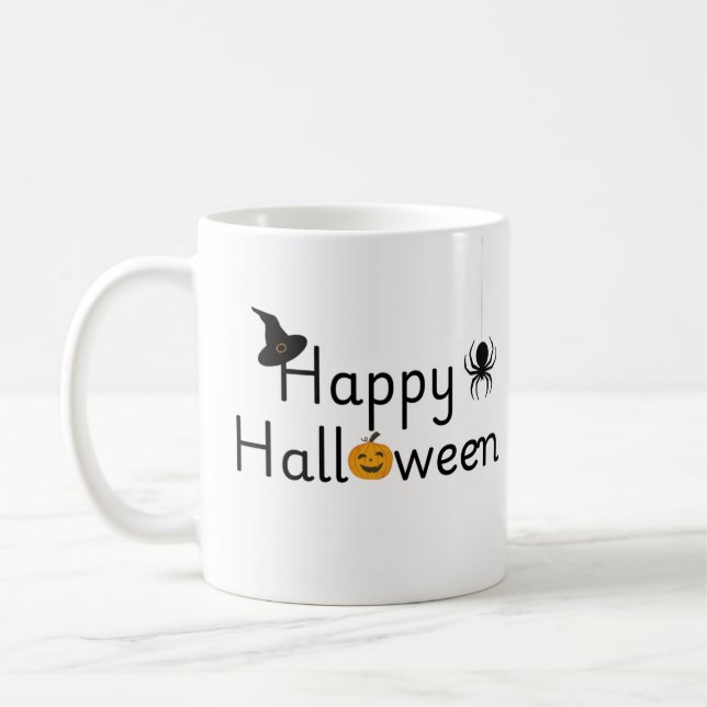 Simple Happy Halloween Mug (Left)