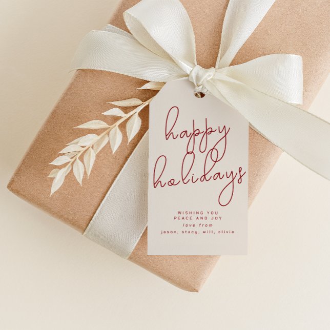 Simple Happy Holiday with Custom Name Tag (Creator Uploaded)