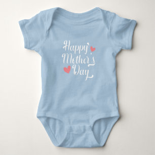 Simple Happy Mother's Day Calligraphy   Bodysuit