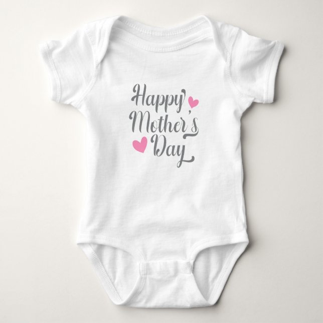 Simple Happy Mother's Day Calligraphy | Bodysuit (Front)