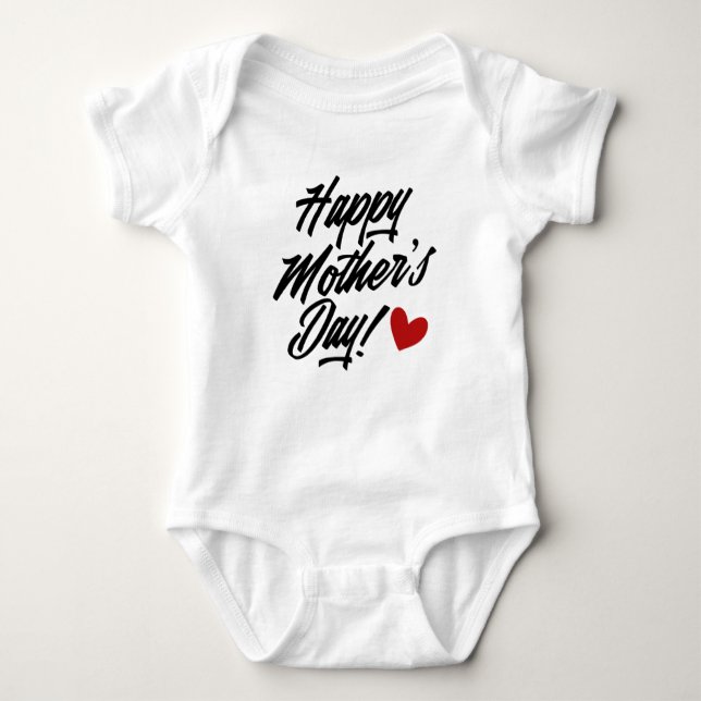 Simple Happy Mother's Day Calligraphy | Bodysuit (Front)