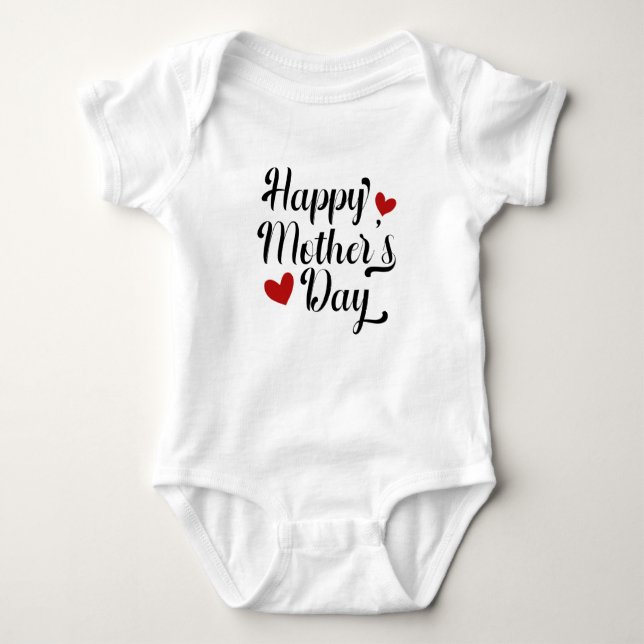 Simple Happy Mother's Day Calligraphy | Bodysuit (Front)