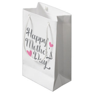 Simple Happy Mother's Day Calligraphy Gift Bag