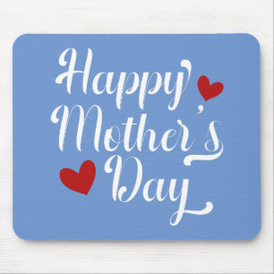 Simple Happy Mother's Day Calligraphy Mouse Pad