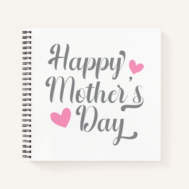 Simple Happy Mother's Day Calligraphy | Notebook (Front)