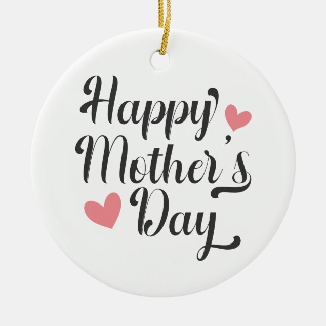 Simple Happy Mother's Day Calligraphy | Ornament (Front)