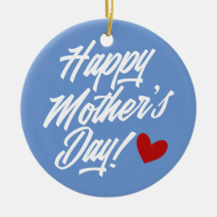 Simple Happy Mother's Day Calligraphy   Ornament