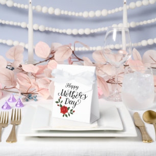 Simple Happy Mother's Day Floral Calligraphy Favour Box