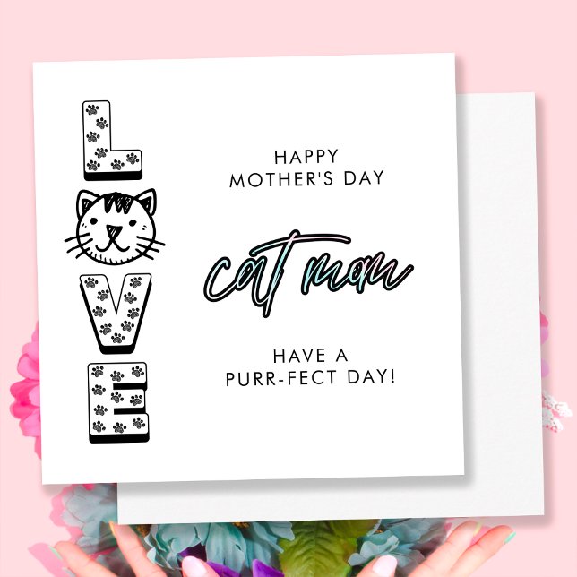 Simple Happy Mother's Day From The Cat Purrfect Card (Creator Uploaded)