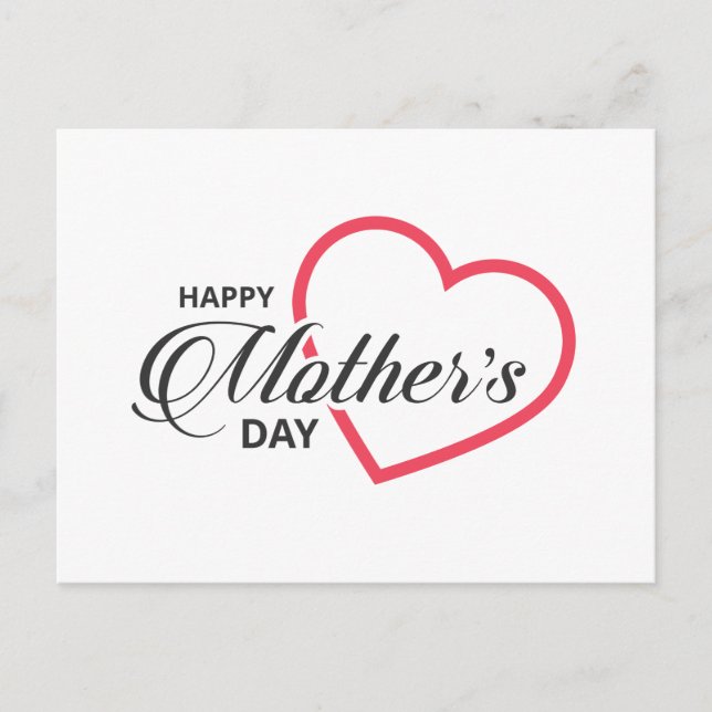Simple Happy Mother's Day | Postcard (Front)