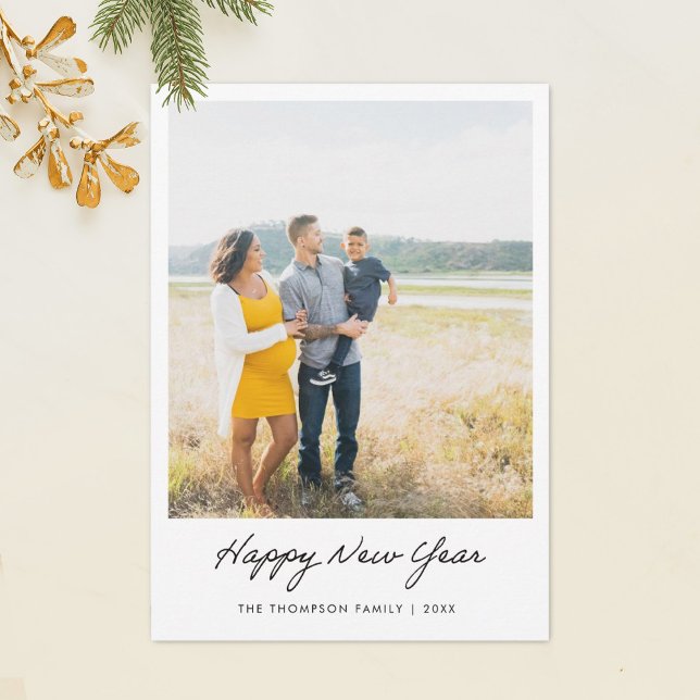 Simple Happy New Year Photo Card (Creator Uploaded)