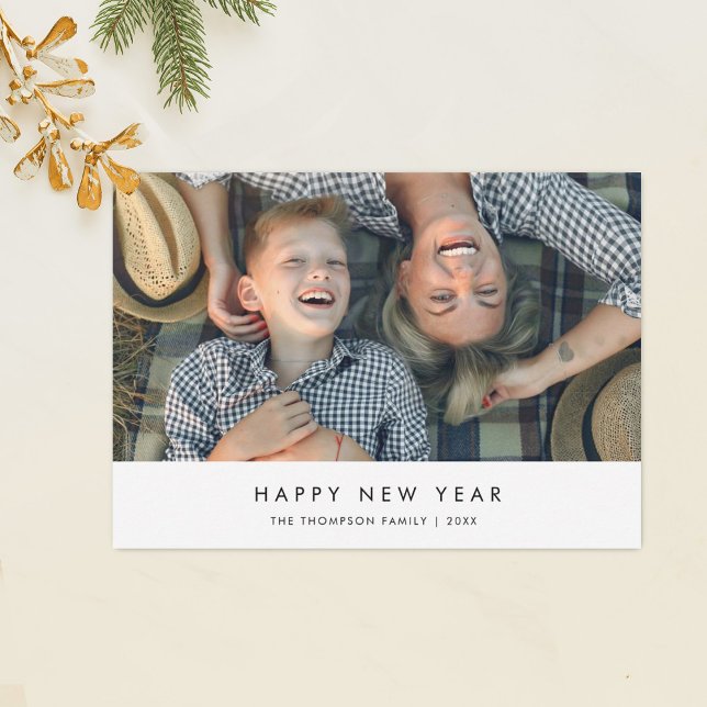 Simple Happy New Year Photo Card (Creator Uploaded)