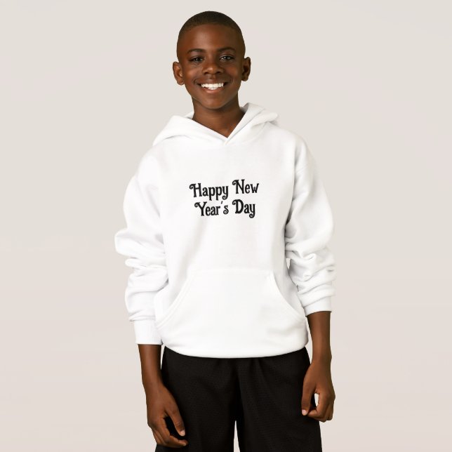 Simple Happy New Year’s Day Typography Design (Front Full)