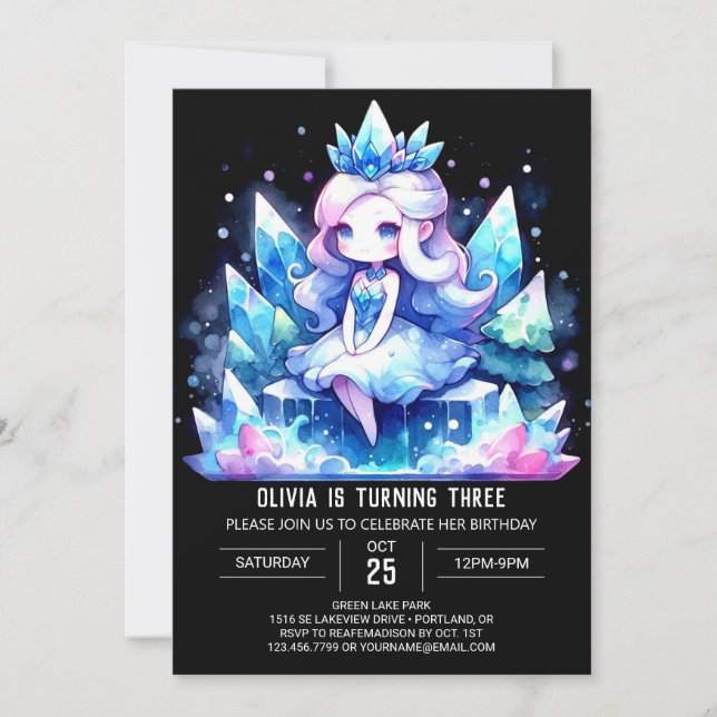 Simple Happy Princess Birthday Invitation (Front)