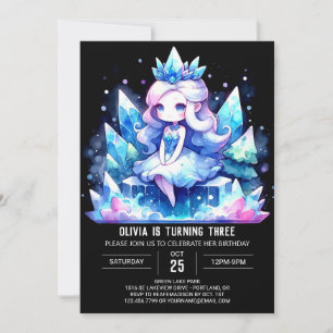 Simple Happy Princess Birthday Invitation