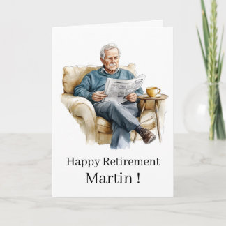 Simple Happy Retirement Congratulations Modern  Card