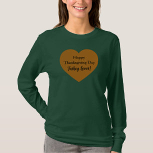 Simple Happy Thanksgiving Day Turkey Lover Orange T-Shirt