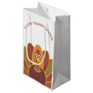 Simple Happy Thanksgiving Turkey   Gift Bag