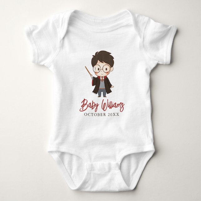 Simple Harry Potter Baby Shower Baby Bodysuit (Front)