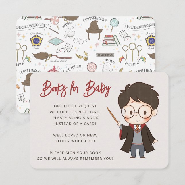 Simple Harry Potter Baby Shower Enclosure Card (Front/Back)