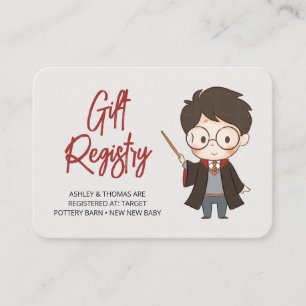 Simple Harry Potter Baby Shower Enclosure Card